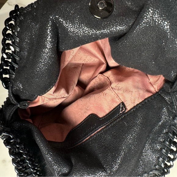 Stella McCartney Falabella black faux brushed leather bag with black straps - Picture 6 of 13